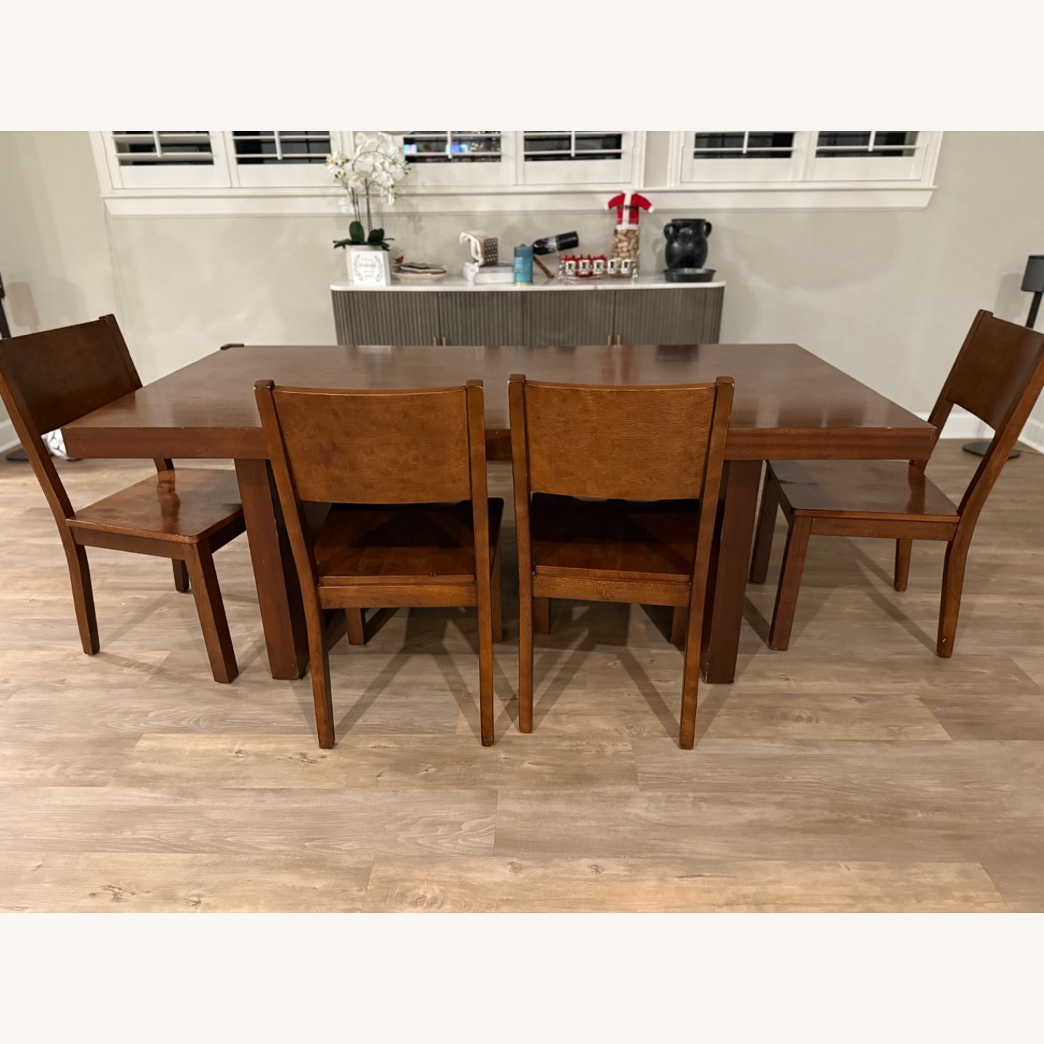 Star Furniture Dark Brown Mango Wood Dining Set - image-5