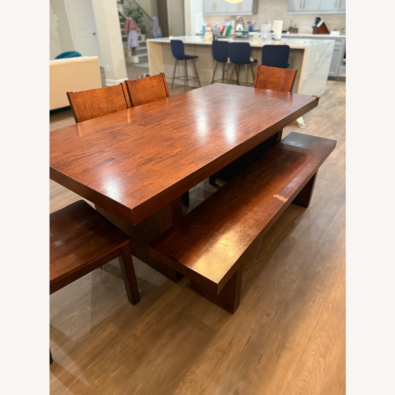 Star Furniture Dark Brown Mango Wood Dining Set - image-3