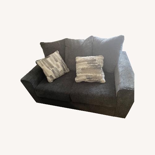 Used Signature Design Light Gray Loveseat for sale on AptDeco
