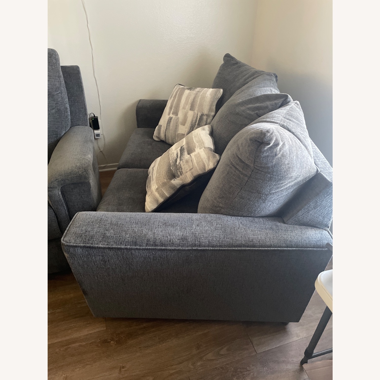 Signature Design Light Gray Loveseat - image-3