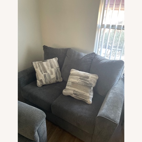 Used Signature Design Light Gray Loveseat for sale on AptDeco