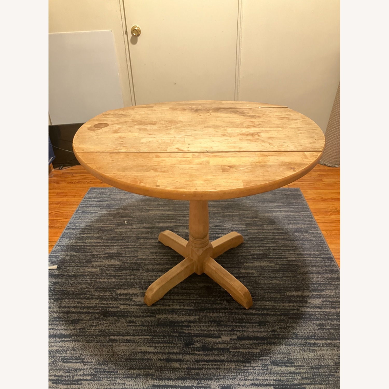 Round Dining Table with Folding Sides - image-1