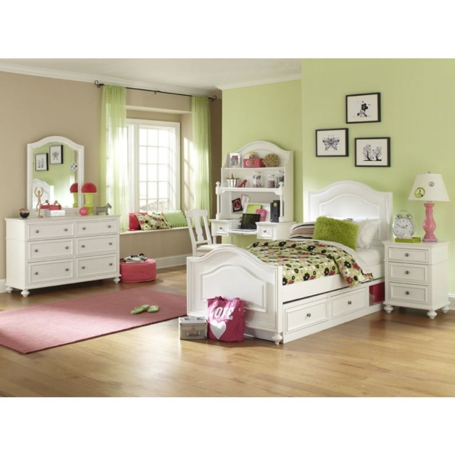 White Wood Nightstand - image-12