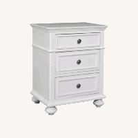 White Wood Nightstand