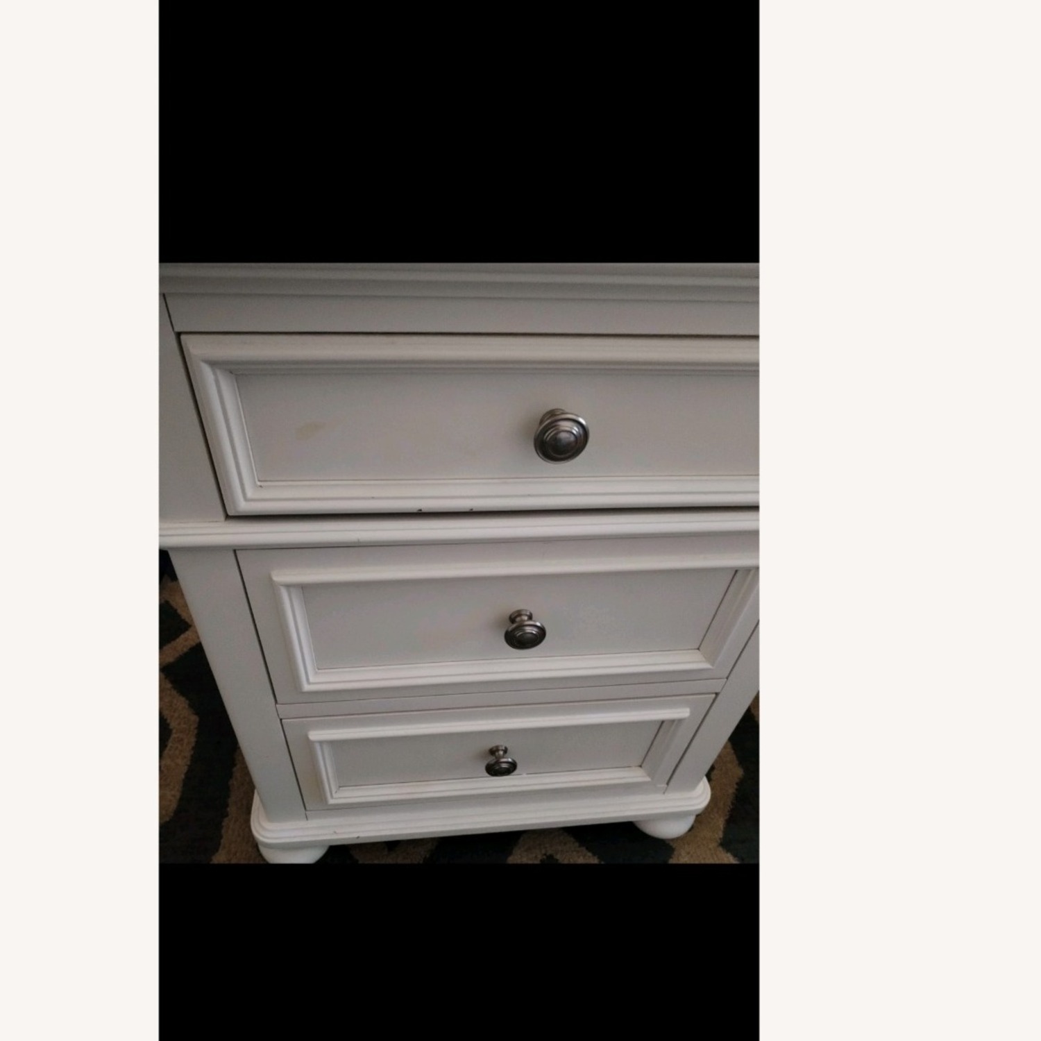 White Wood Nightstand - image-2