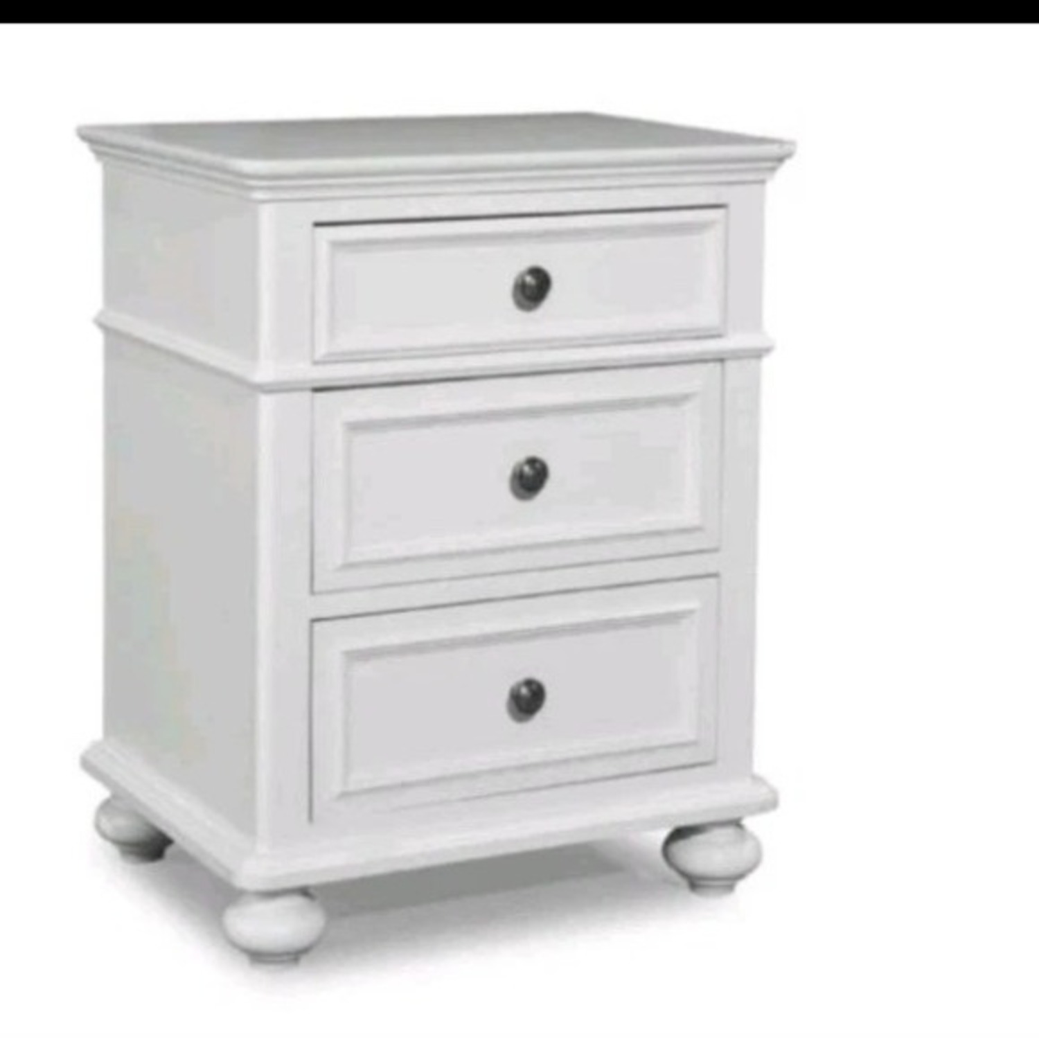White Wood Nightstand - image-0