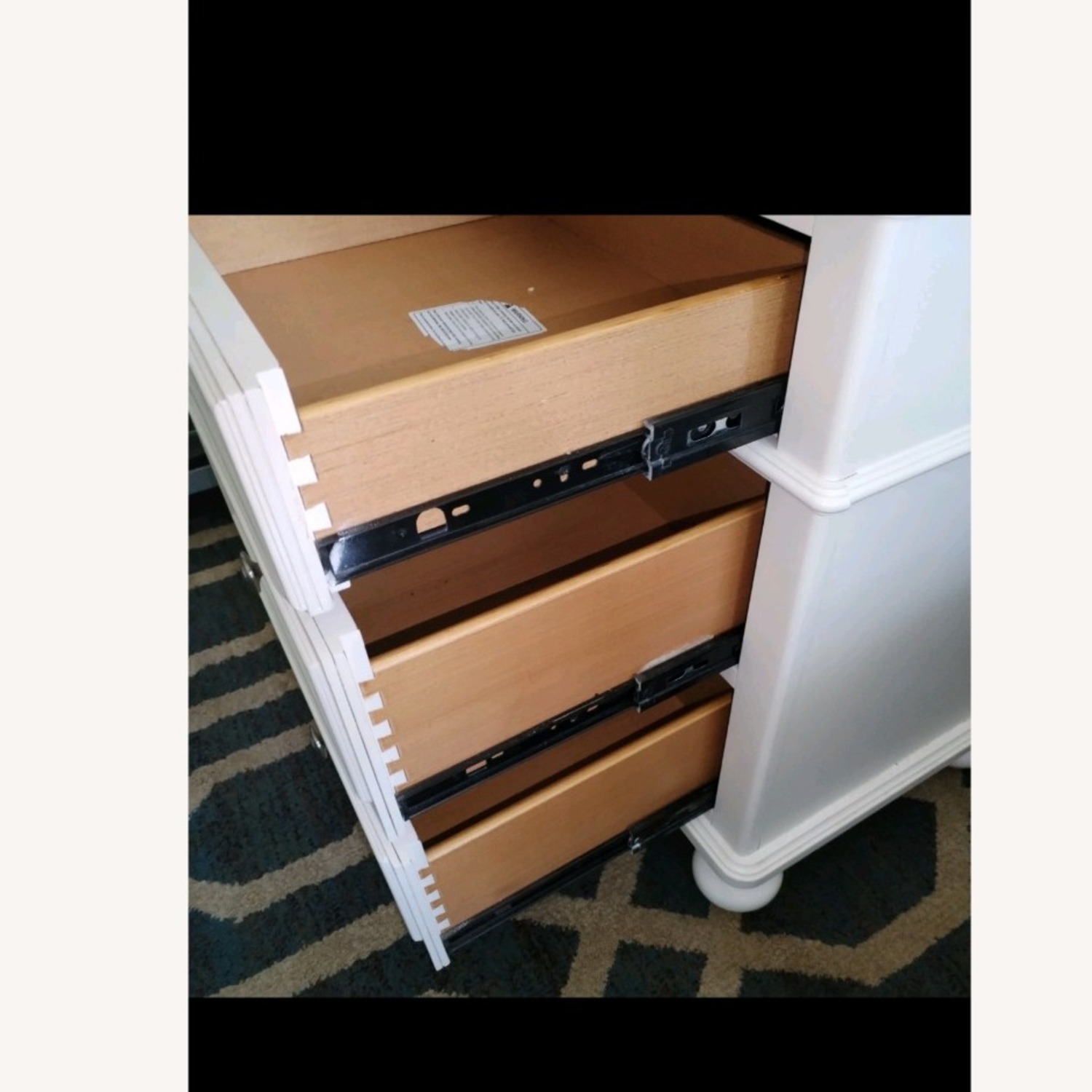 White Wood Nightstand - image-6