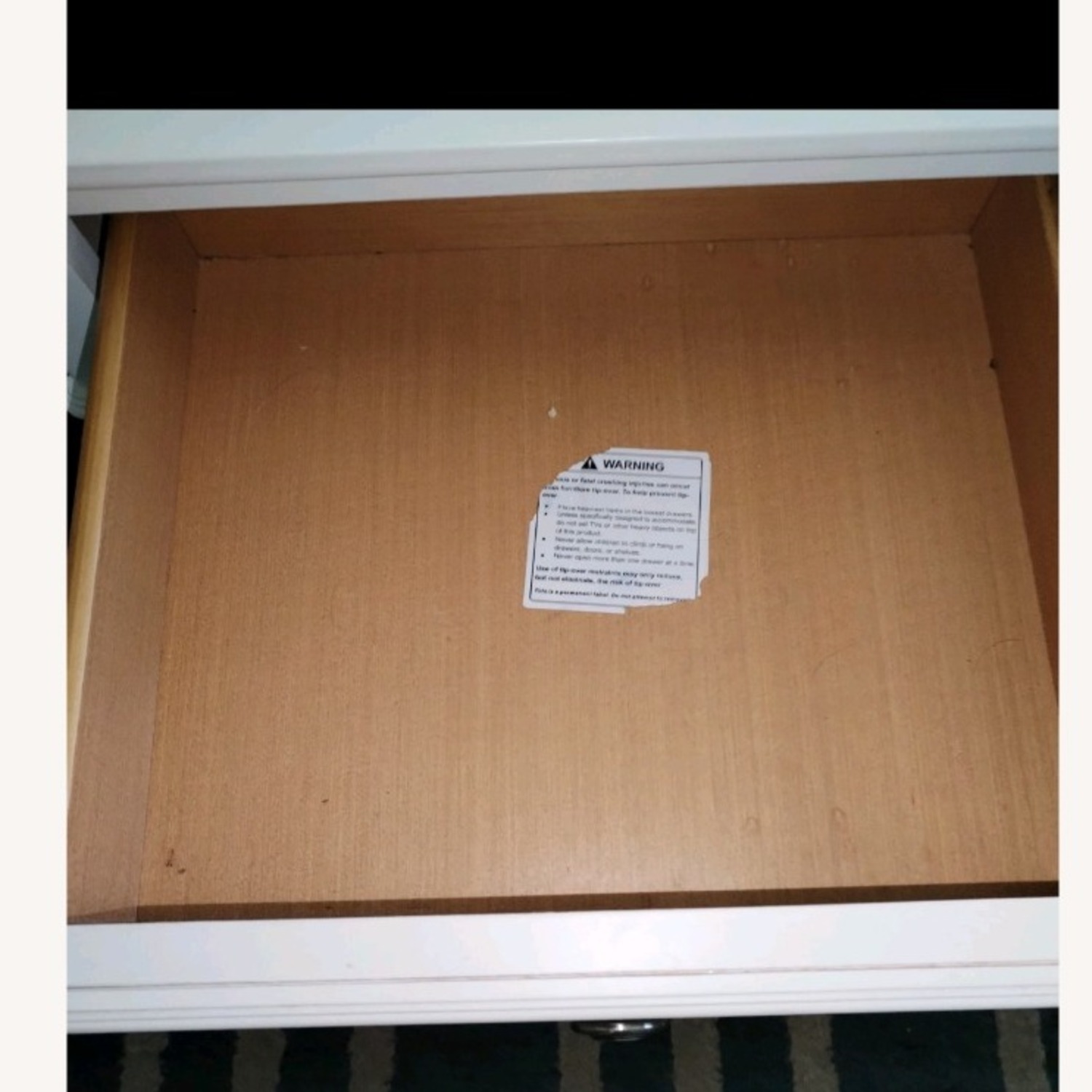 White Wood Nightstand - image-9