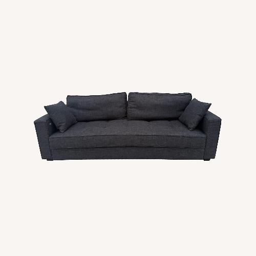 Used Crate & Barrel Dark Gray Fabric Sleeper Sofa Full for sale on AptDeco