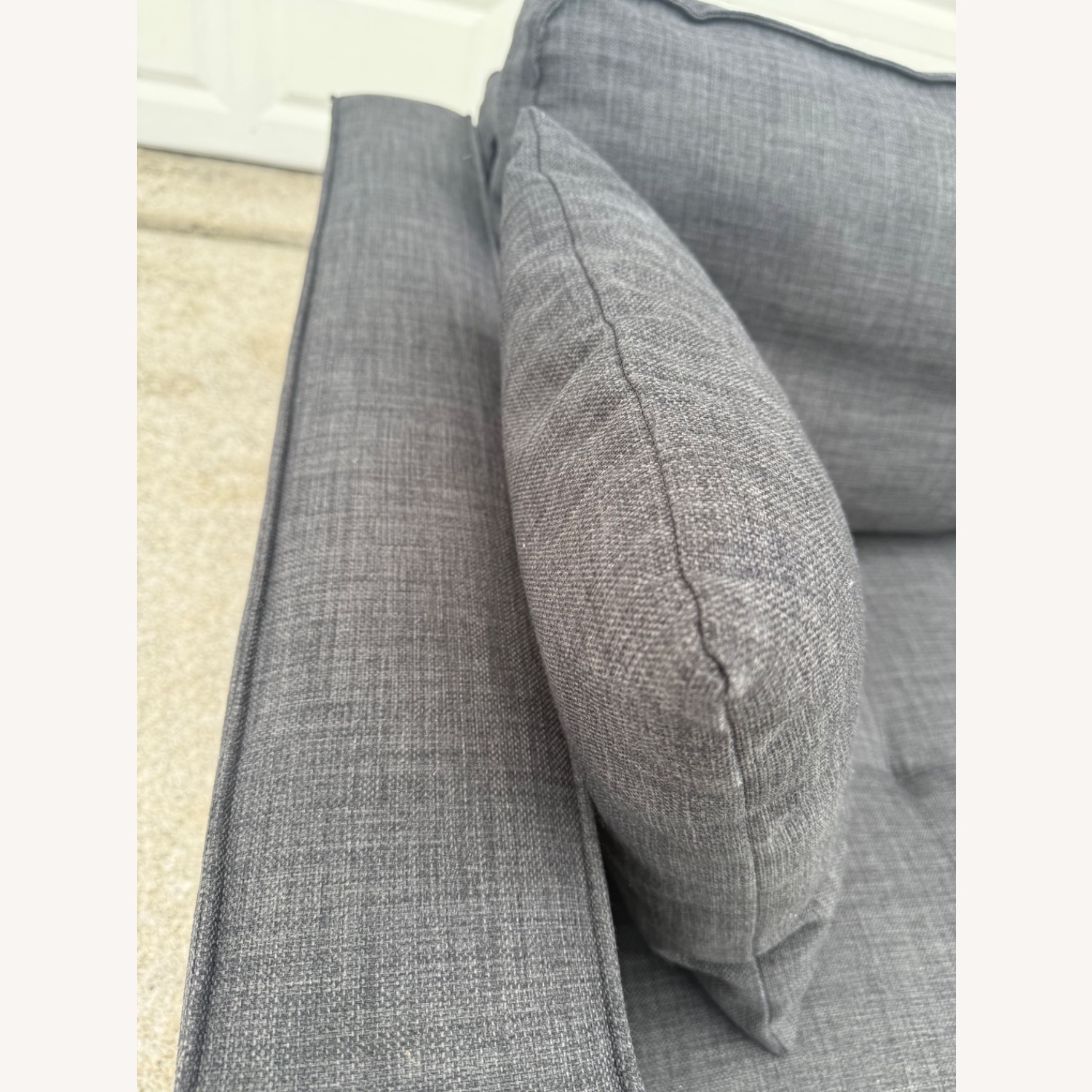 Crate & Barrel Dark Gray Fabric Sleeper Sofa Full - image-3
