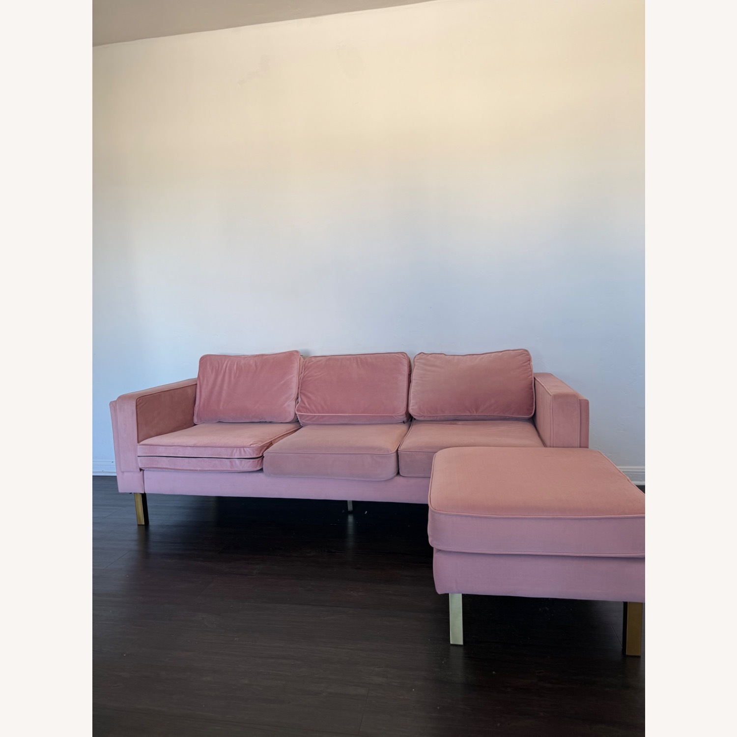 Albany Park Pink Velvet 2 Seater Sofa - image-4