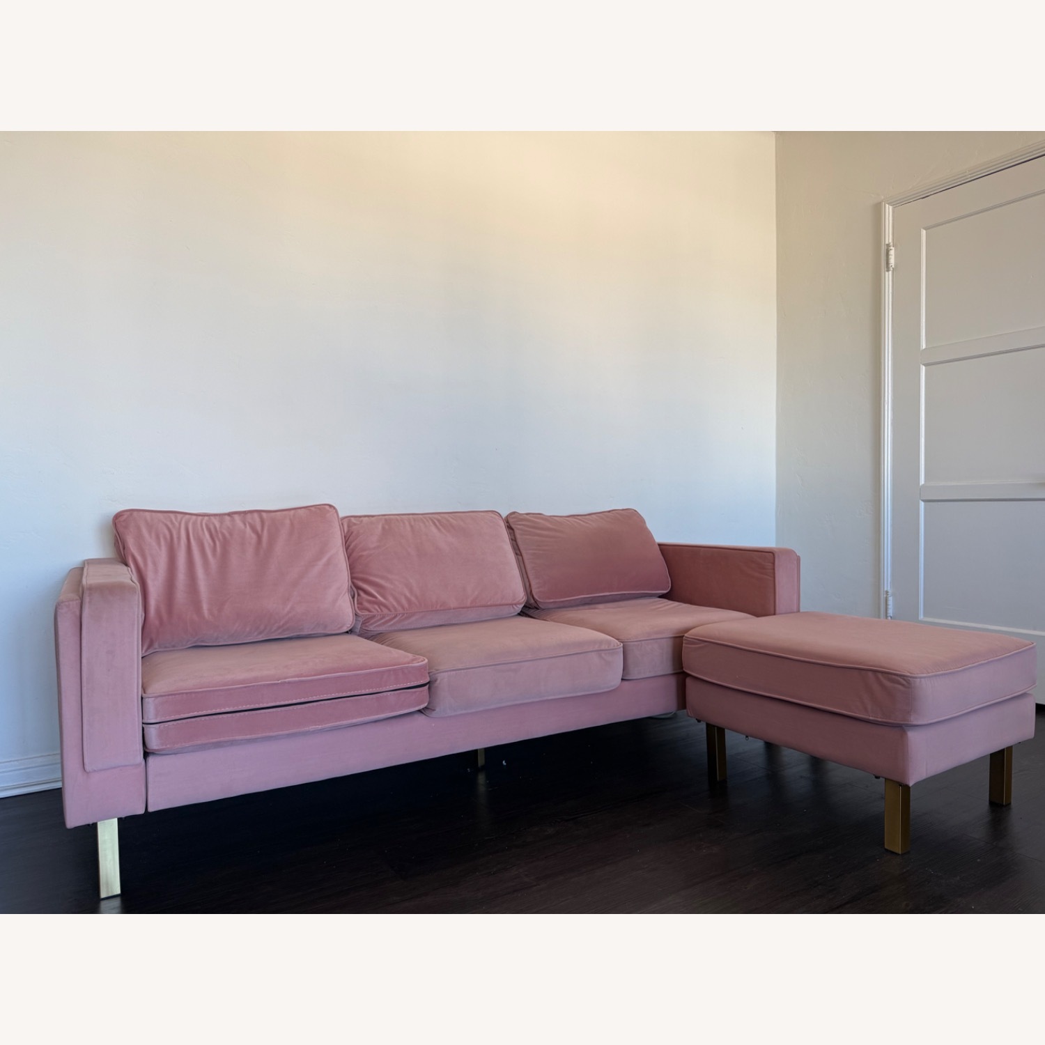 Albany Park Pink Velvet 2 Seater Sofa - image-2