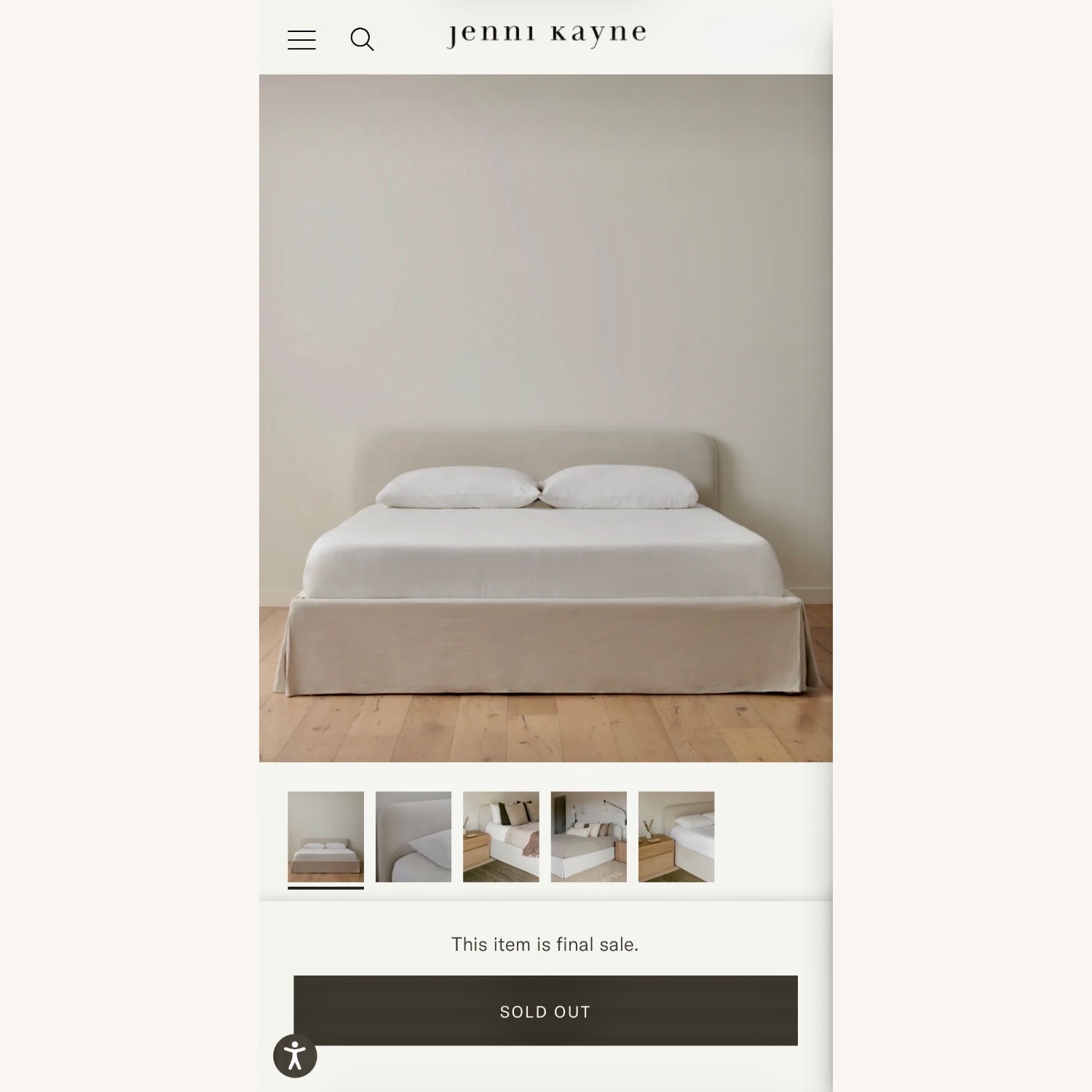 Jenni Kayne Queen Cove Bed Natural Linen - image-1