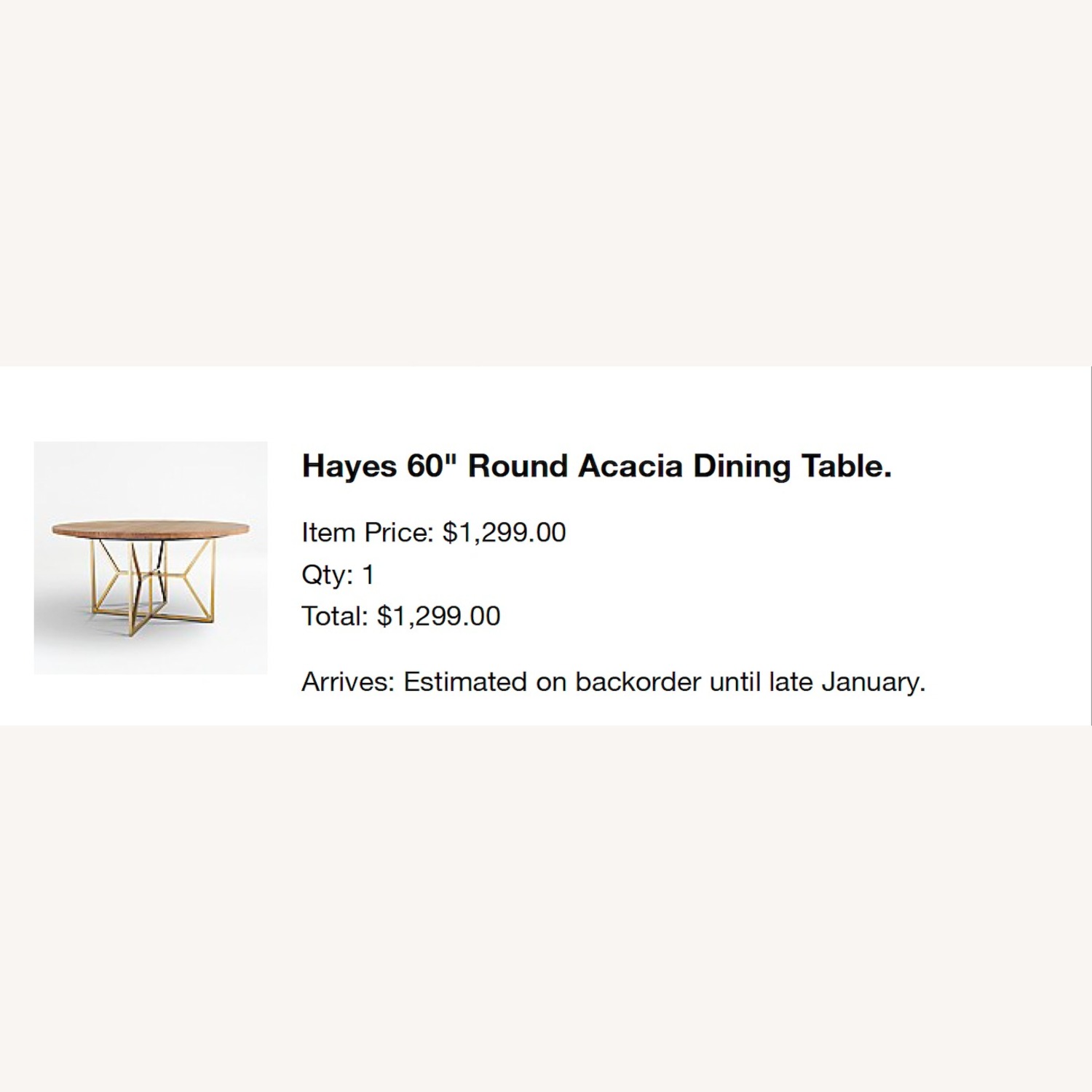 Crate & Barrel Round Acacia Dining Table - image-2