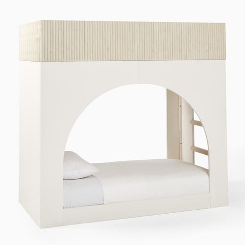 Used West Elm Kids Natural Wood Bunk Bed for sale on AptDeco