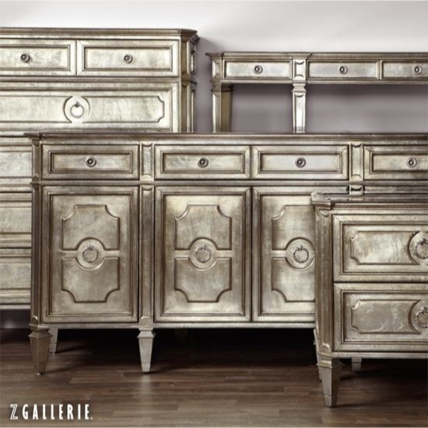 Z Gallerie Palais Gold Wood Sideboard - image-5