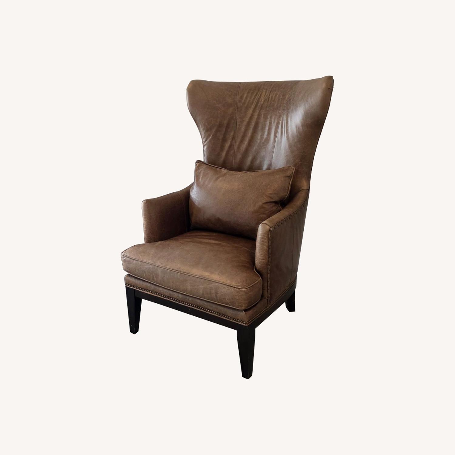Bradington-Young Taraval Leather Wingback Chair - image-0