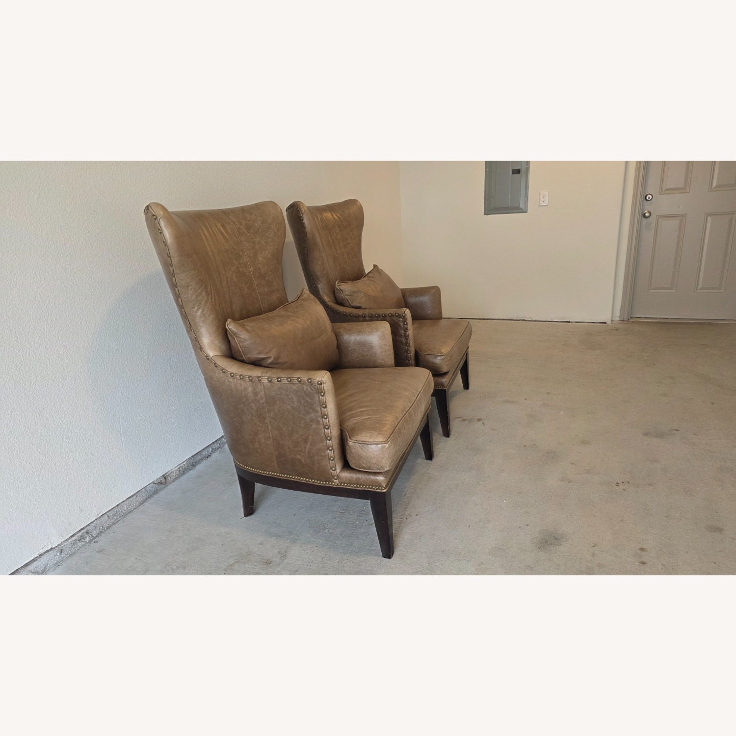 Bradington-Young Taraval Leather Wingback Chair - image-8