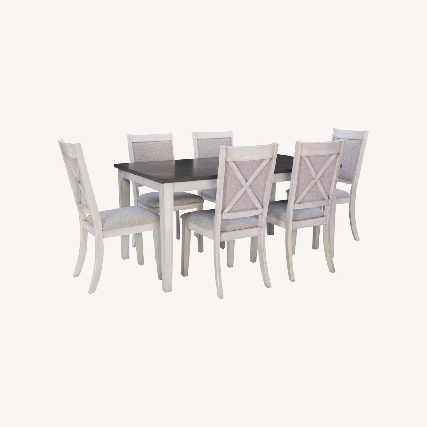 Linon Home Decor Mckee Light Gray Wood Dining Set - image-0