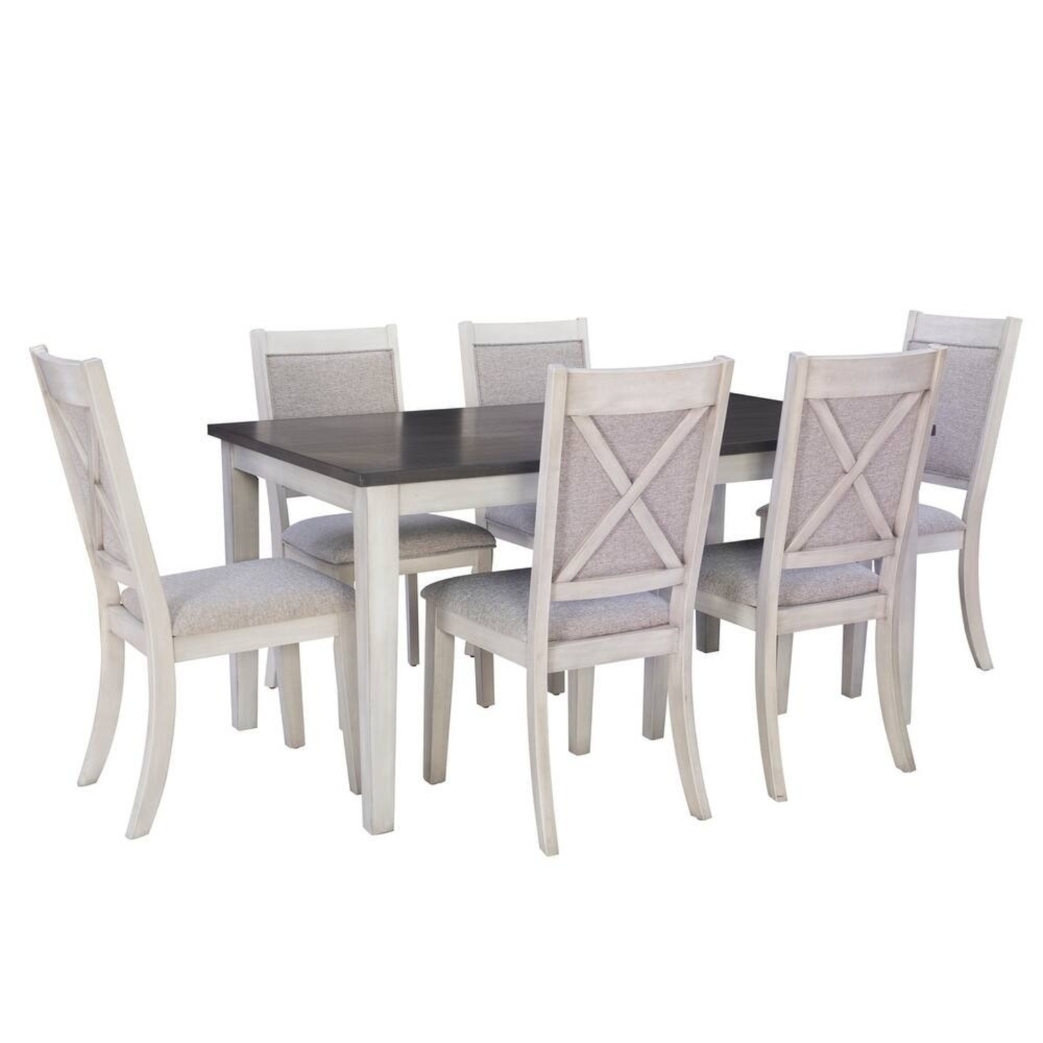 Linon Home Decor Mckee Light Gray Wood Dining Set - image-6