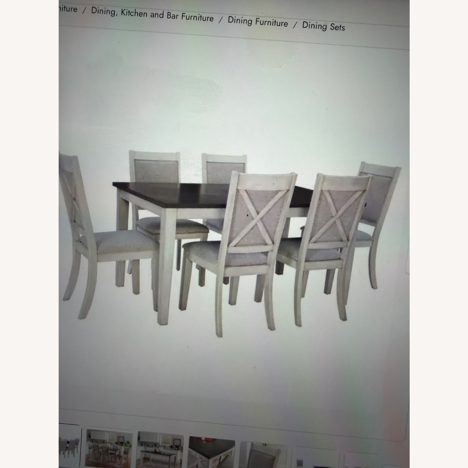Linon Home Decor Mckee Light Gray Wood Dining Set - image-3