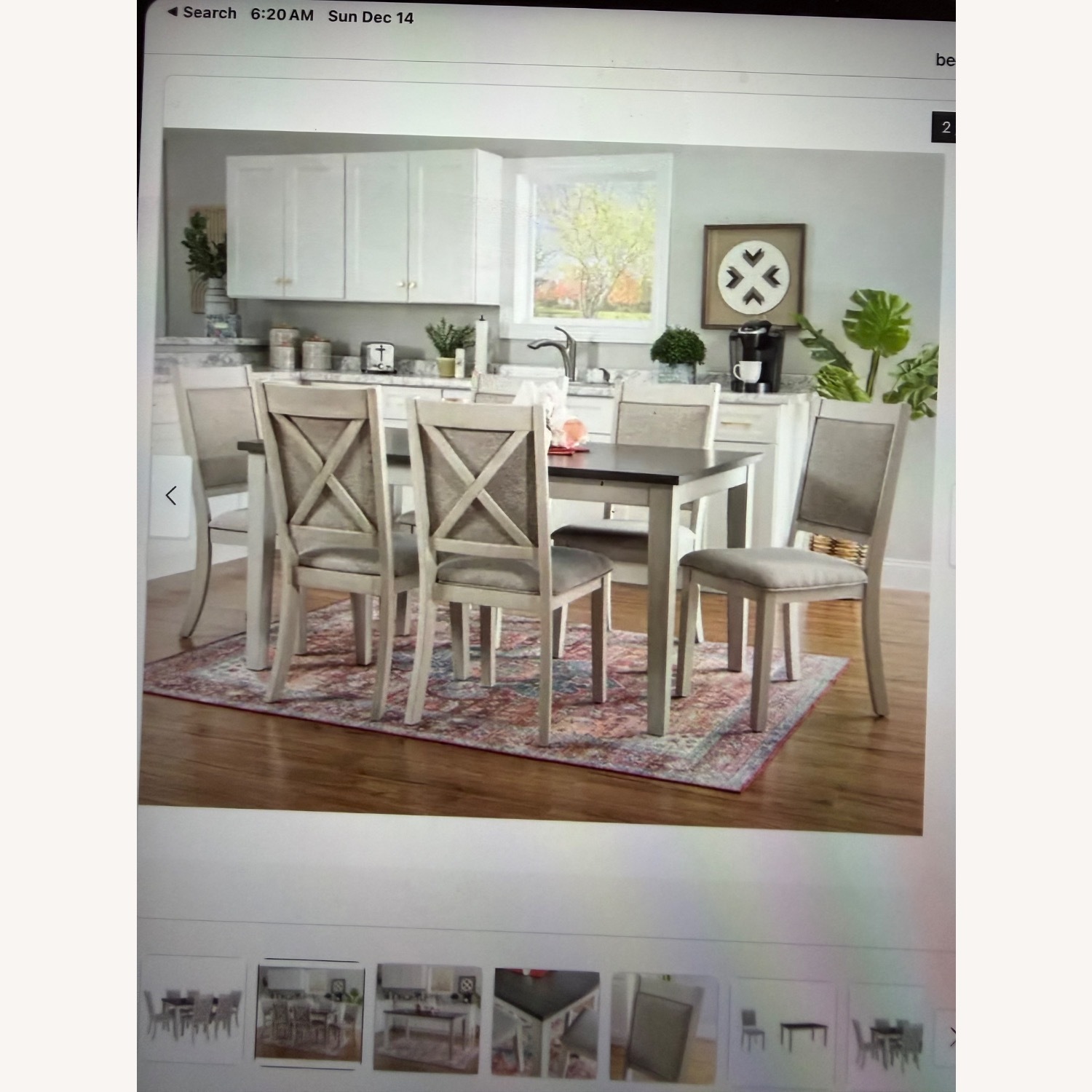 Linon Home Decor Mckee Light Gray Wood Dining Set - image-4