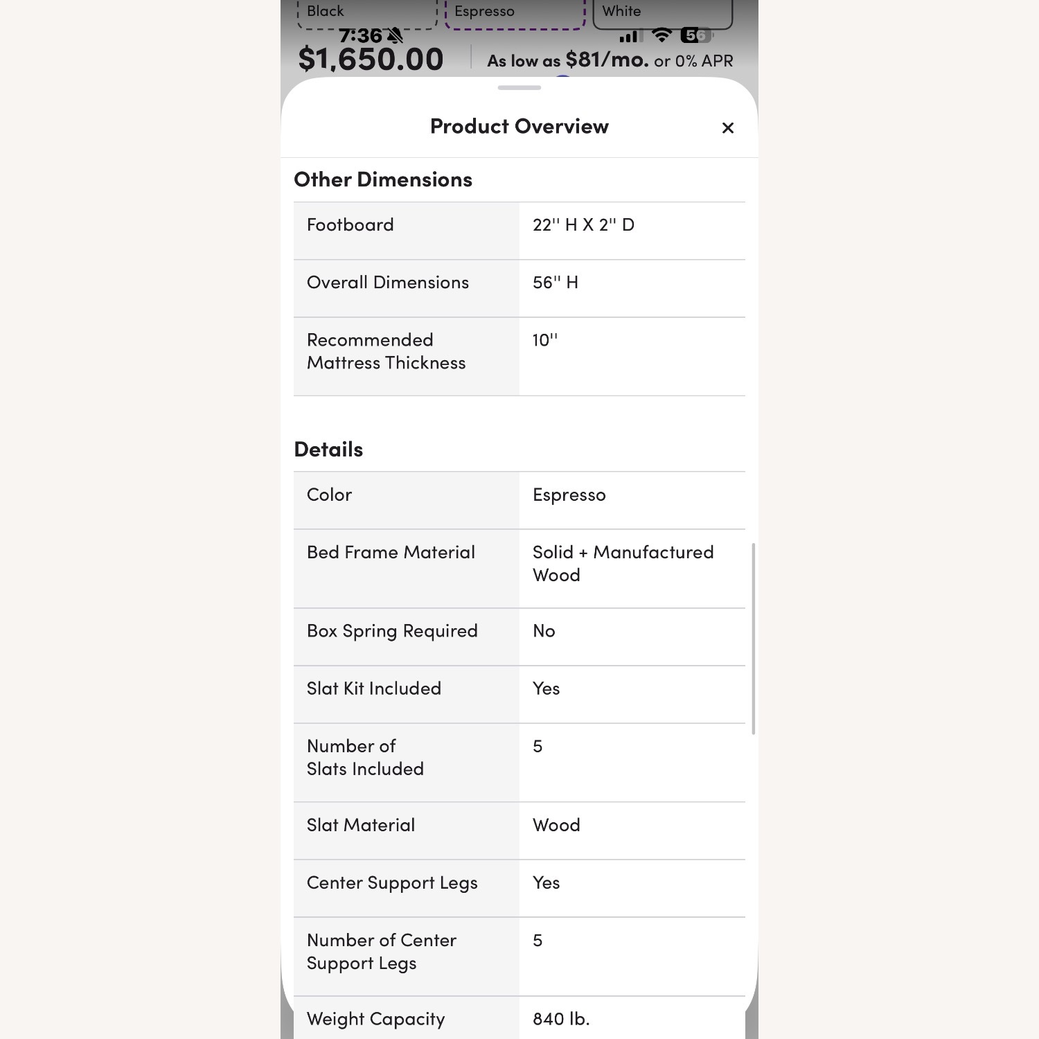 CrownMark Furniture Dark Brown Wood Queen Bed - image-7