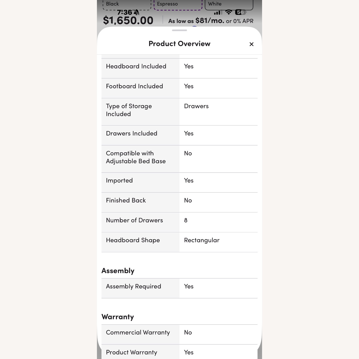 CrownMark Furniture Dark Brown Wood Queen Bed - image-8