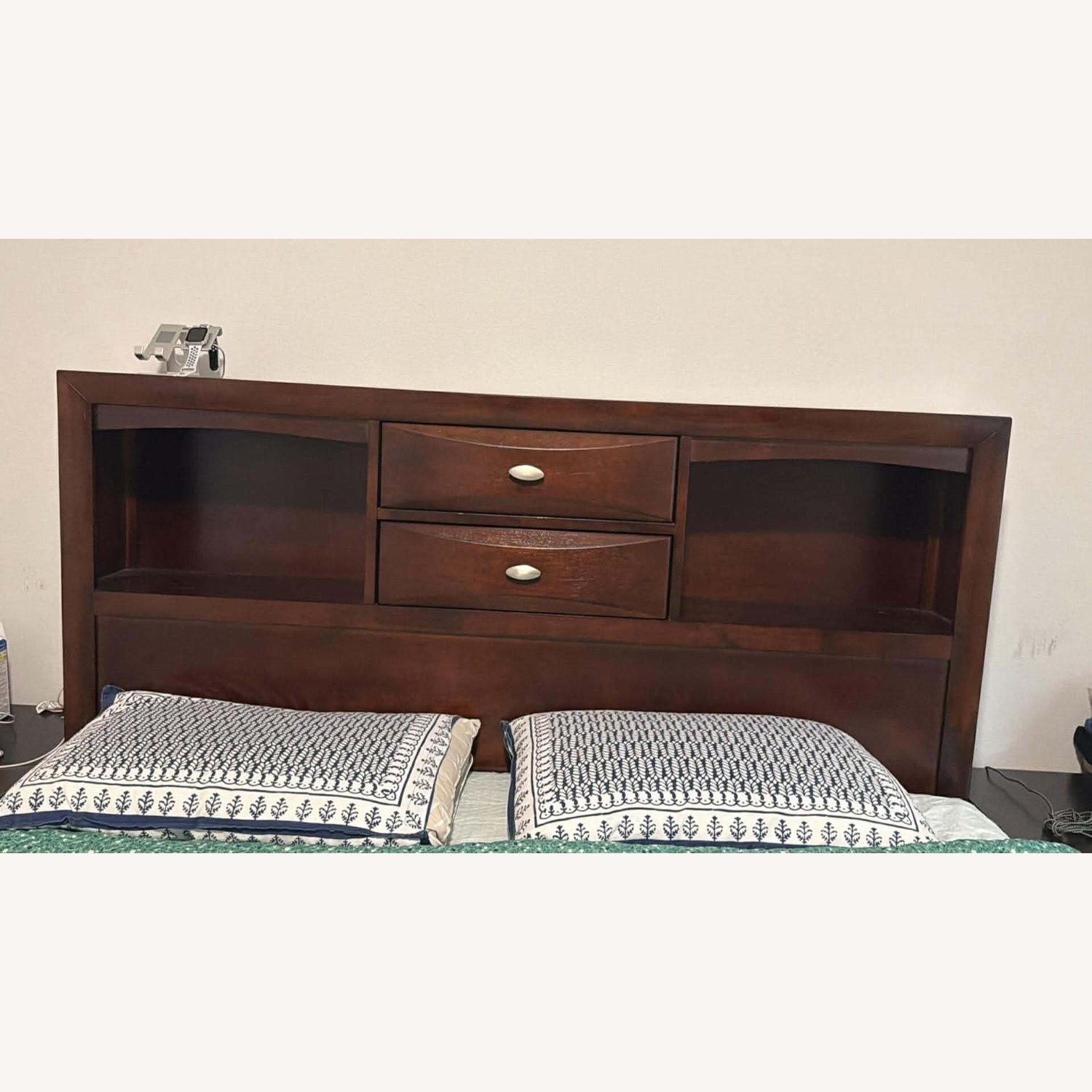 CrownMark Furniture Dark Brown Wood Queen Bed - image-3