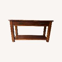 Pottery Barn Dark Brown Wood Side Table