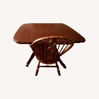 Dark Brown Wood Dining Table