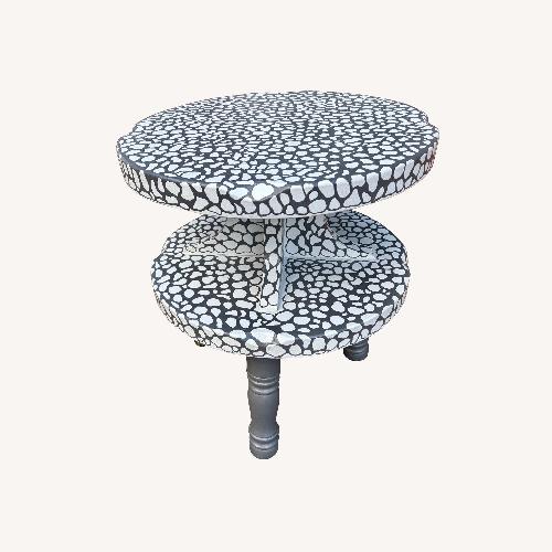 Used Light Gray Wood Side Table for sale on AptDeco