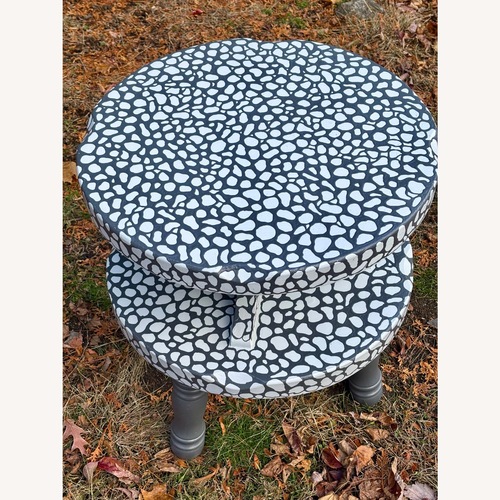 Used Light Gray Wood Side Table for sale on AptDeco