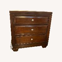 Raymour & Flanigan Dark Brown Wood Nightstands