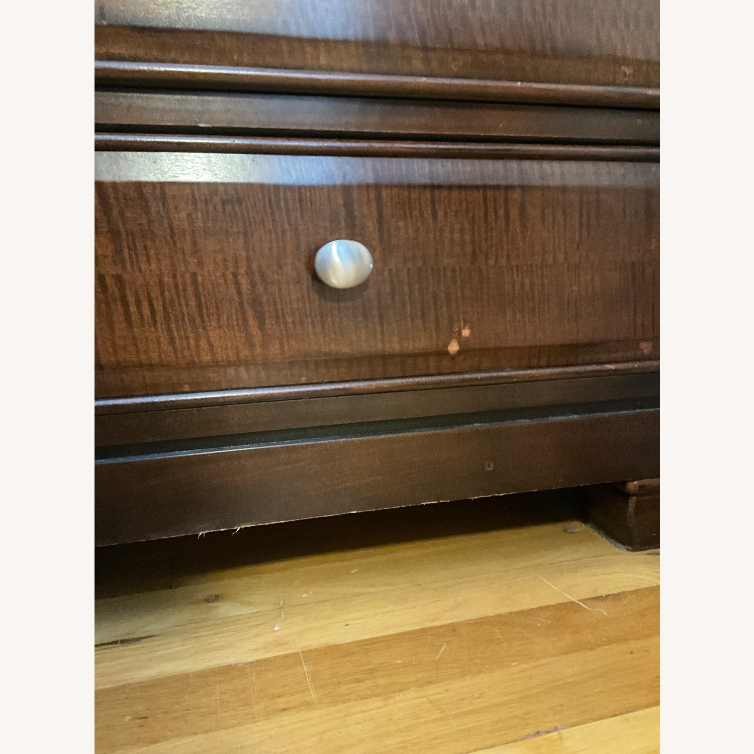 Raymour & Flanigan Dark Brown Wood Nightstands - image-2