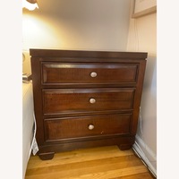 Raymour & Flanigan Dark Brown Wood Nightstands