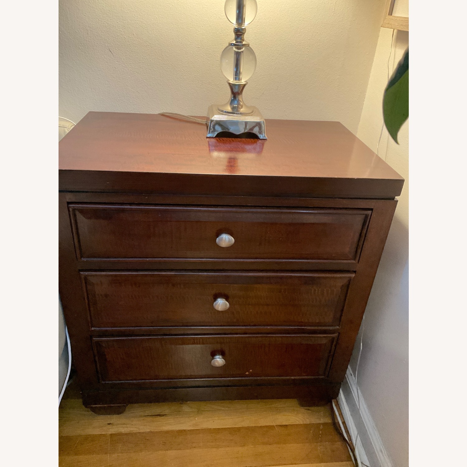 Raymour & Flanigan Dark Brown Wood Nightstands - image-6