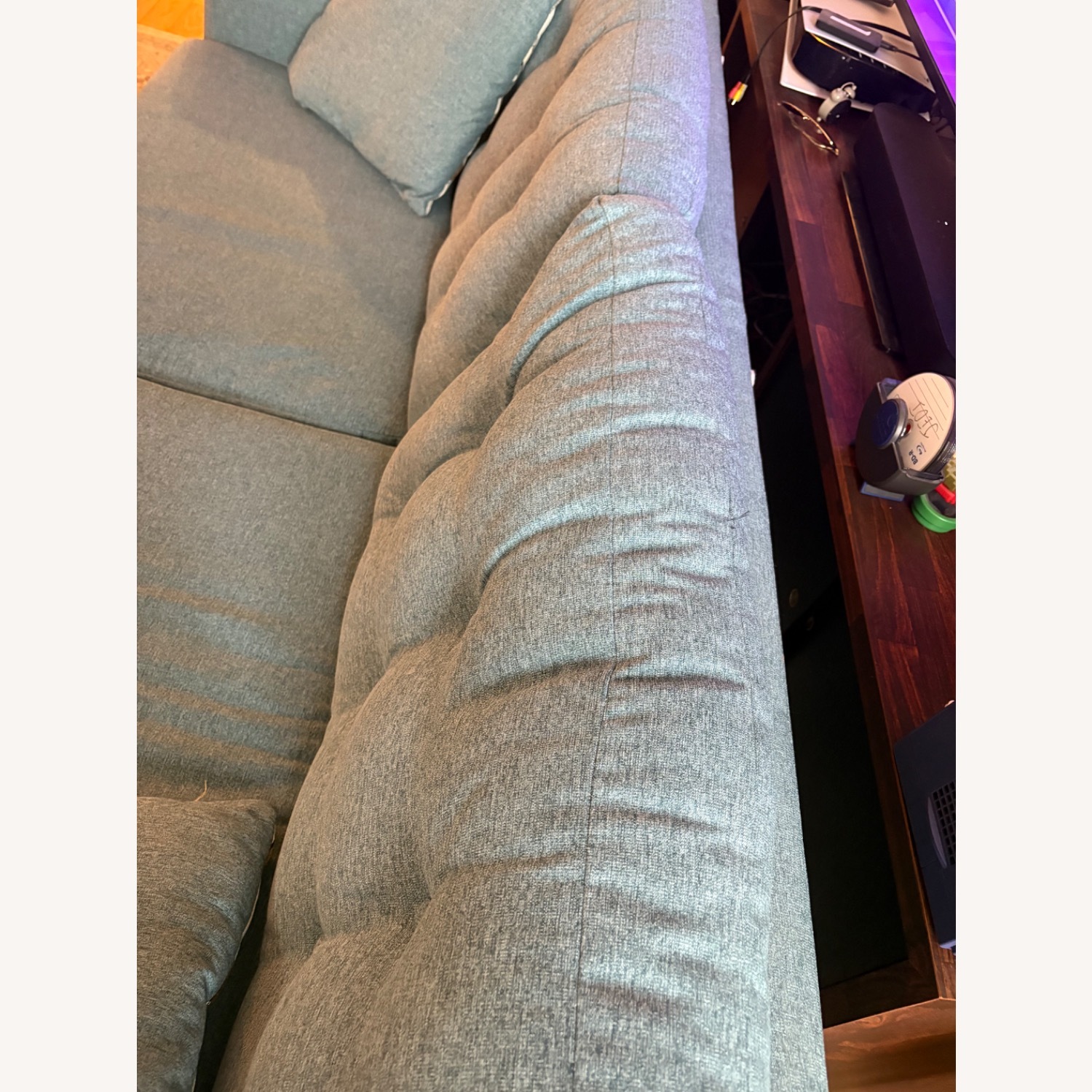 Raymour & Flanigan Wexler Blue Fabric 2 Seater Sofa - image-6