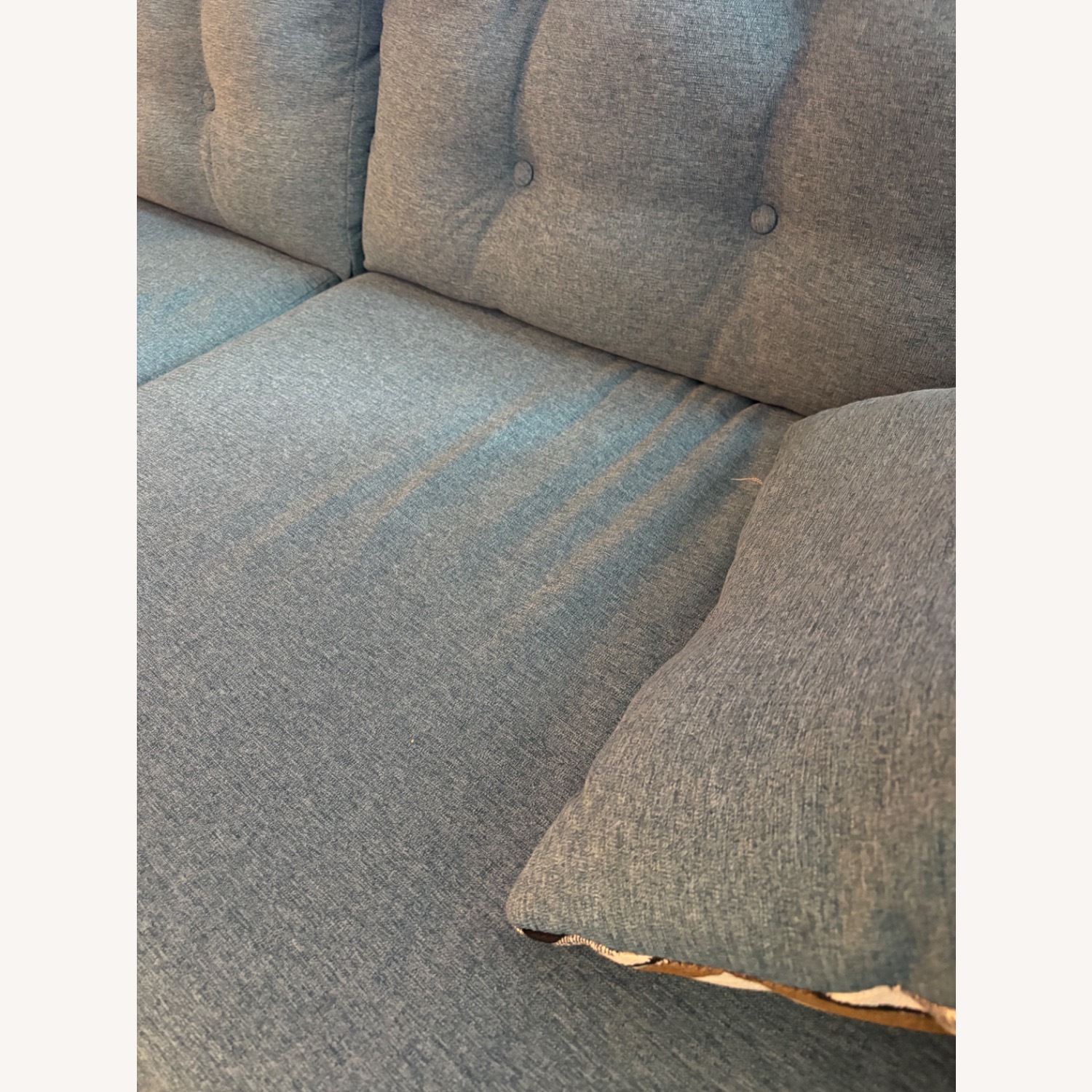 Raymour & Flanigan Wexler Blue Fabric 2 Seater Sofa - image-5