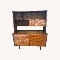 MCM Walnut & Cane Hutch