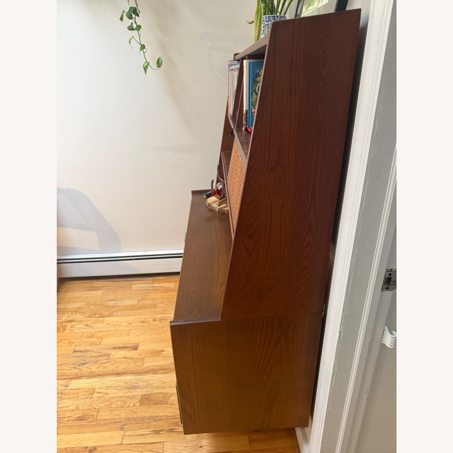 MCM Walnut & Cane Hutch - image-3
