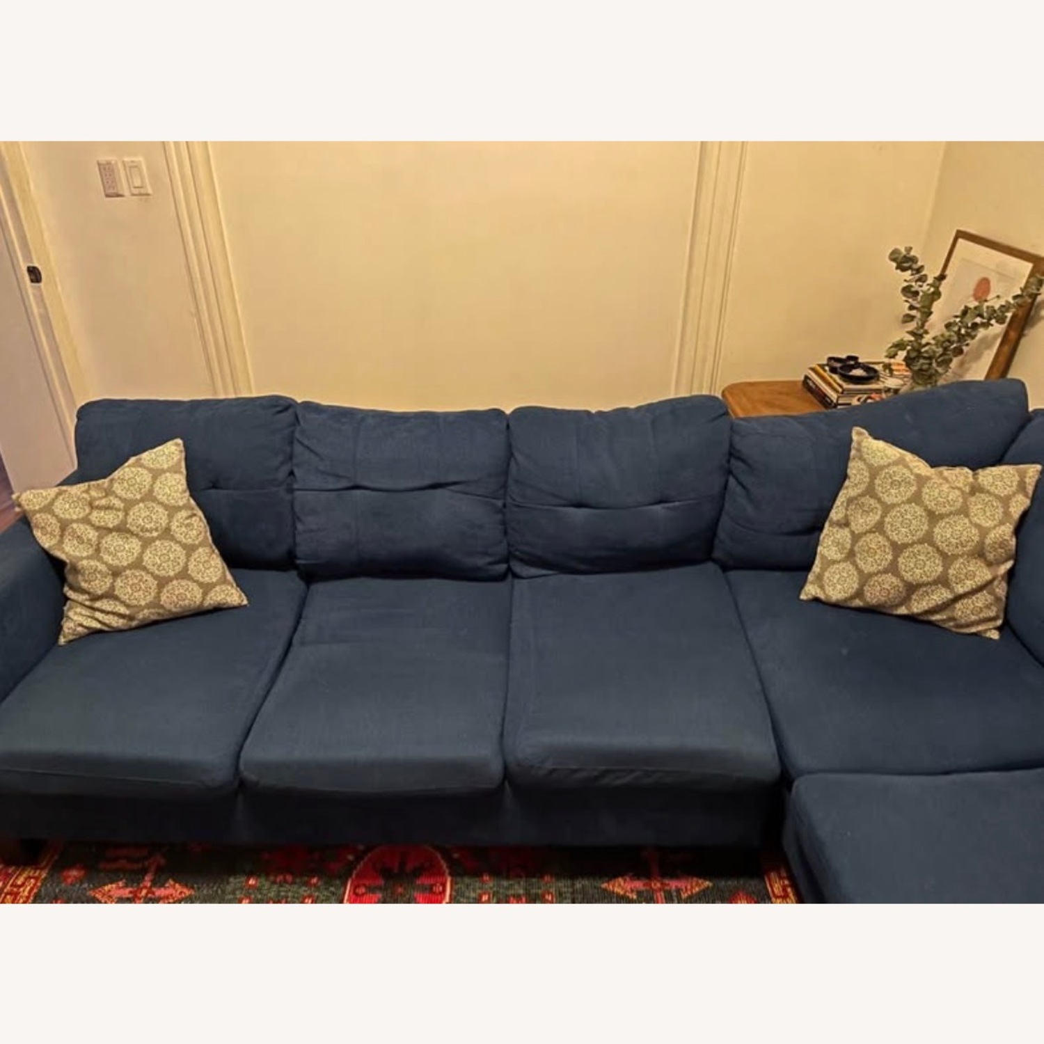 Wayfair Blue Fabric 2 Piece Sectional - image-4