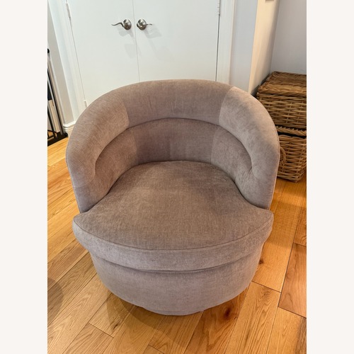 Used West Elm Viv Pink Velvet Accent Chair for sale on AptDeco