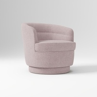 West Elm Viv Pink Velvet Accent Chair