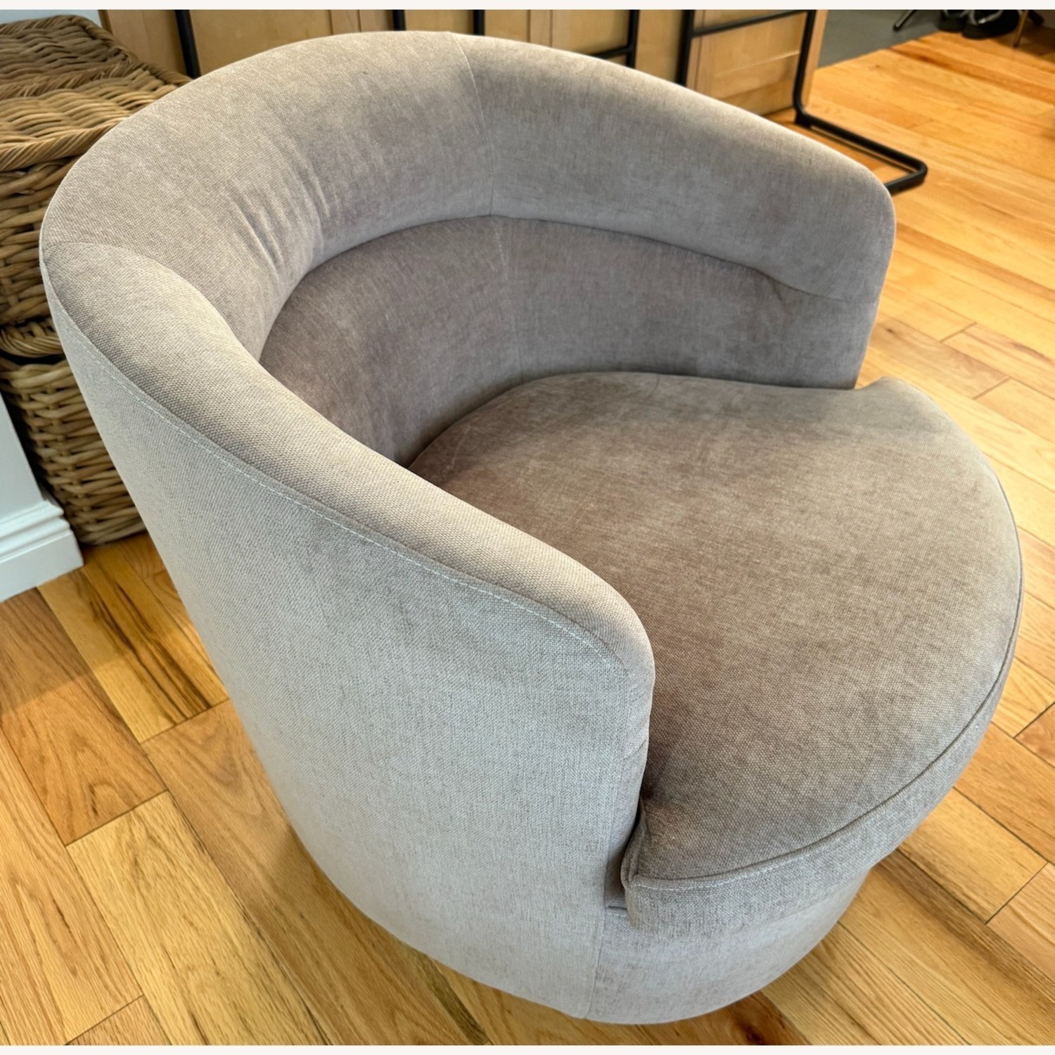 West Elm Viv Pink Velvet Accent Chair - image-2