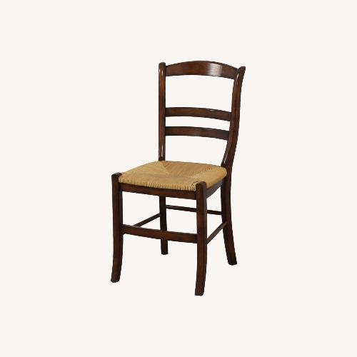 Used Pottery Barn Isabella Red Wood Dining Chairs for sale on AptDeco