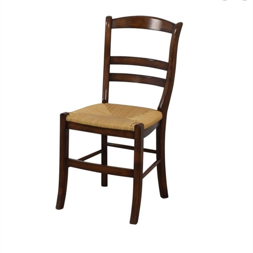Used Pottery Barn Isabella Red Wood Dining Chairs for sale on AptDeco