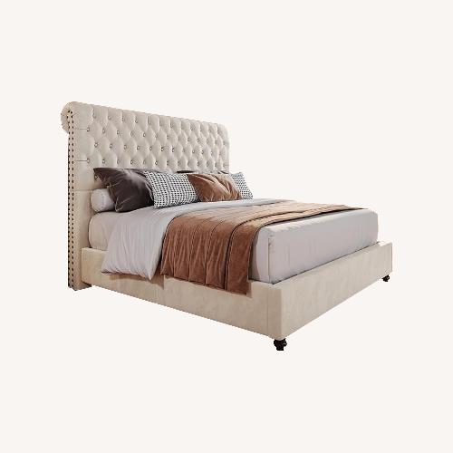 Used Cream King Bed for sale on AptDeco