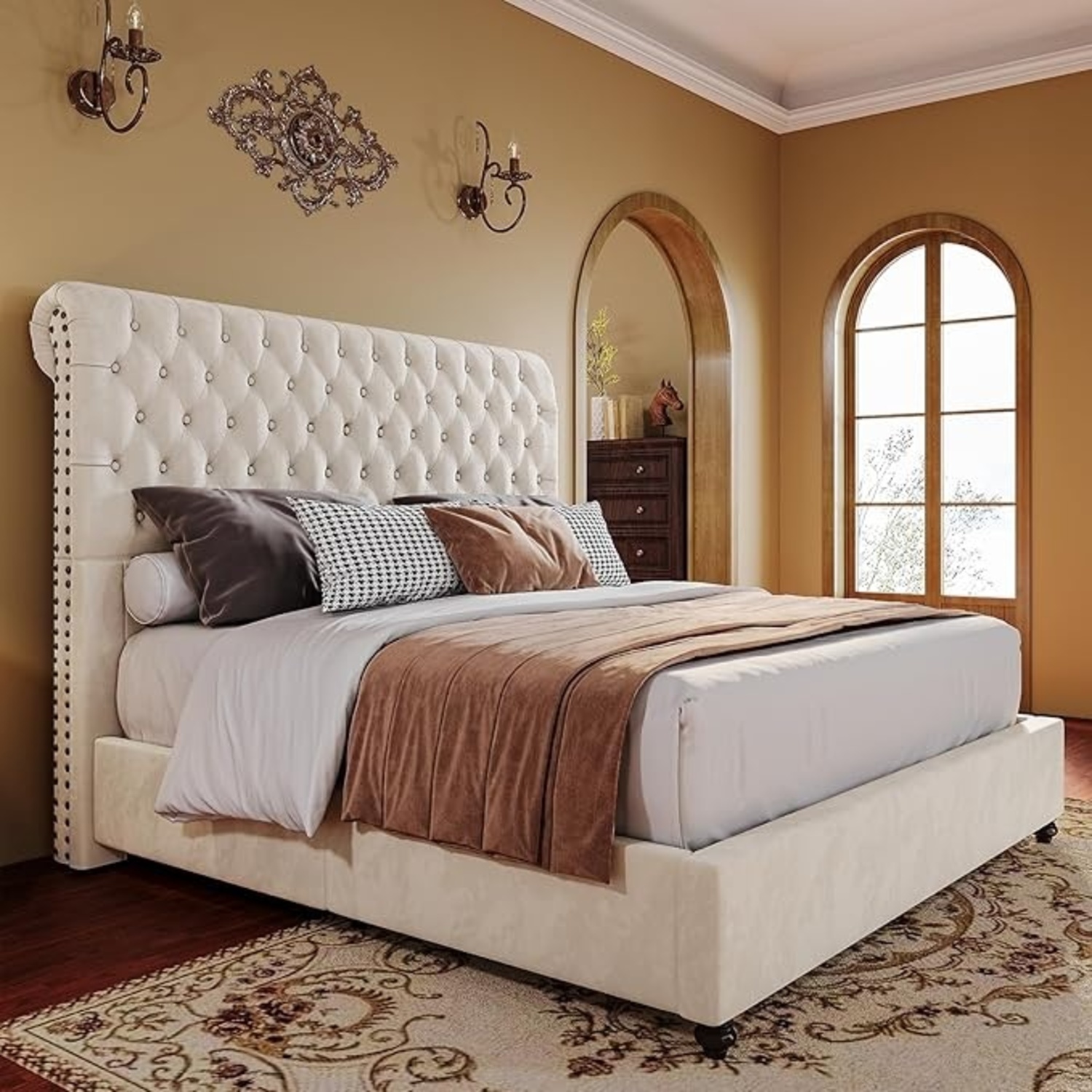 Cream King Bed - image-0