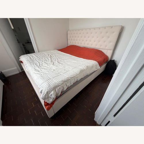 Used Cream King Bed for sale on AptDeco